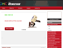 Tablet Screenshot of dineshmachines.com